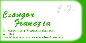 csongor franczia business card